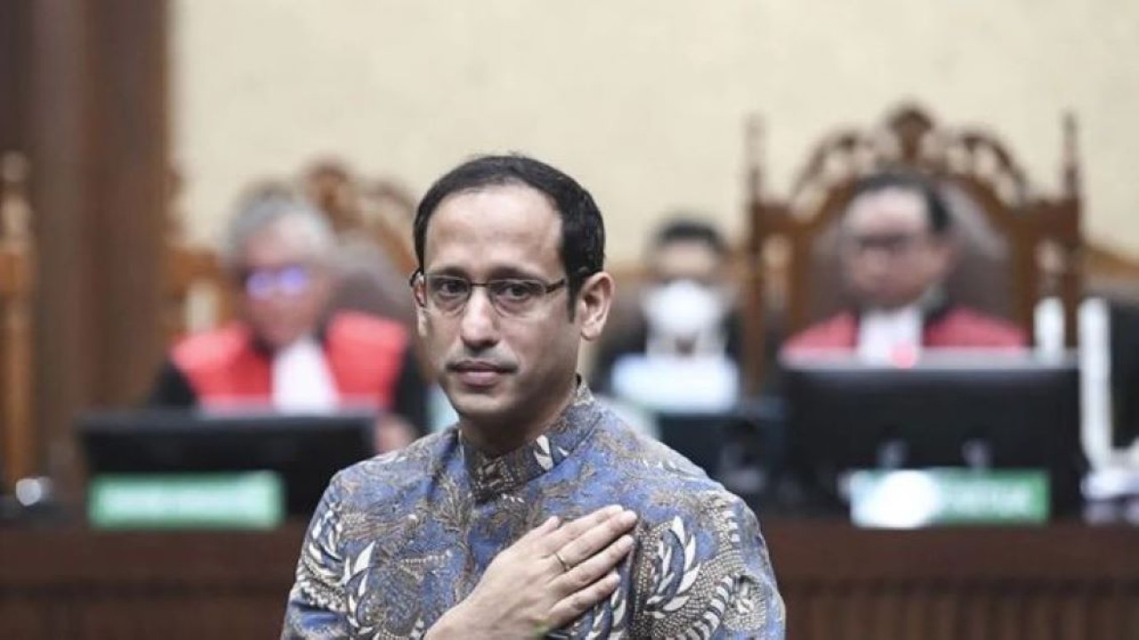 Menteri Pendidikan, Kebudayaan, Riset, dan Teknologi periode 2019-2024 Nadiem Anwar Makarim. (Antara)