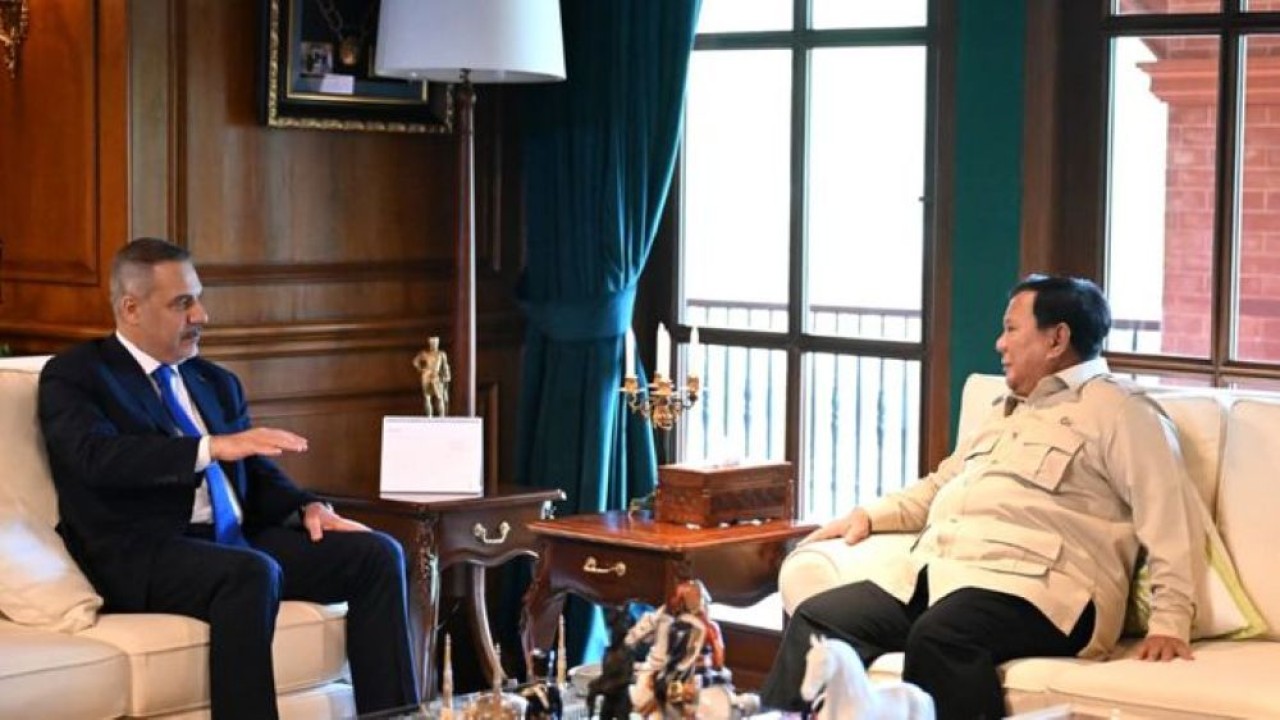 Presiden Prabowo Subianto menerima kunjungan Menteri Luar Negeri Republik Türkiye Hakan Fidan di kediaman Hambalang, Jawa Barat, pada Rabu, 3 Juni 2026. (Foto: Sekretaris Presiden)