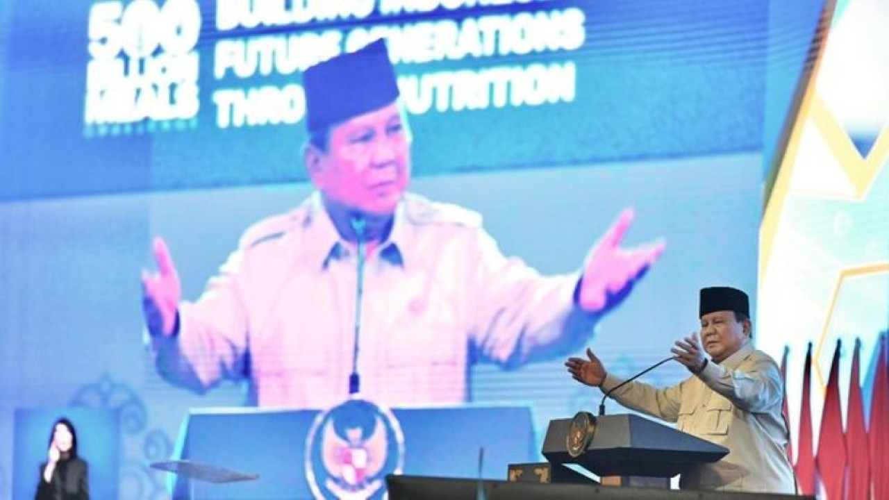 Presiden Prabowo perkuat komitmen program MBG melalui Building Indonesia's Future Generations Through Nutrition. (Foto: Setpres)