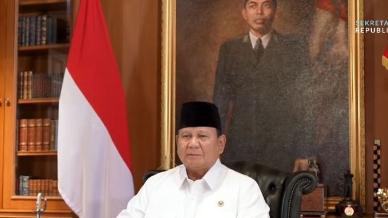 Presiden Prabowo Subianto menyampaikan ucapan selamat kepada seluruh umat Buddha yang memperingati Hari Raya Waisak 2570 Buddhist Era (BE). (Foto: Istimewa)