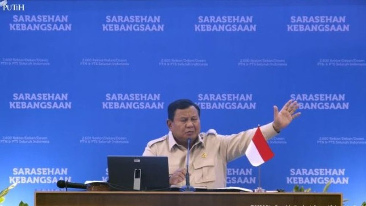 Presiden Prabowo Subianto saat menutup Sarasehan Kebangsaan Konvensi Sains, Teknologi, dan Industri 2026 di Jakarta, Minggu, 28 Juni 2026. (Foto: Istimewa)
