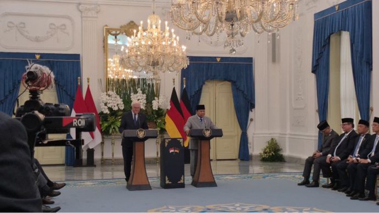 Presiden RI Prabowo Subianto dan Presiden Republik Federasi Jerman Frank-Walter Steinmeier (NTVnews)