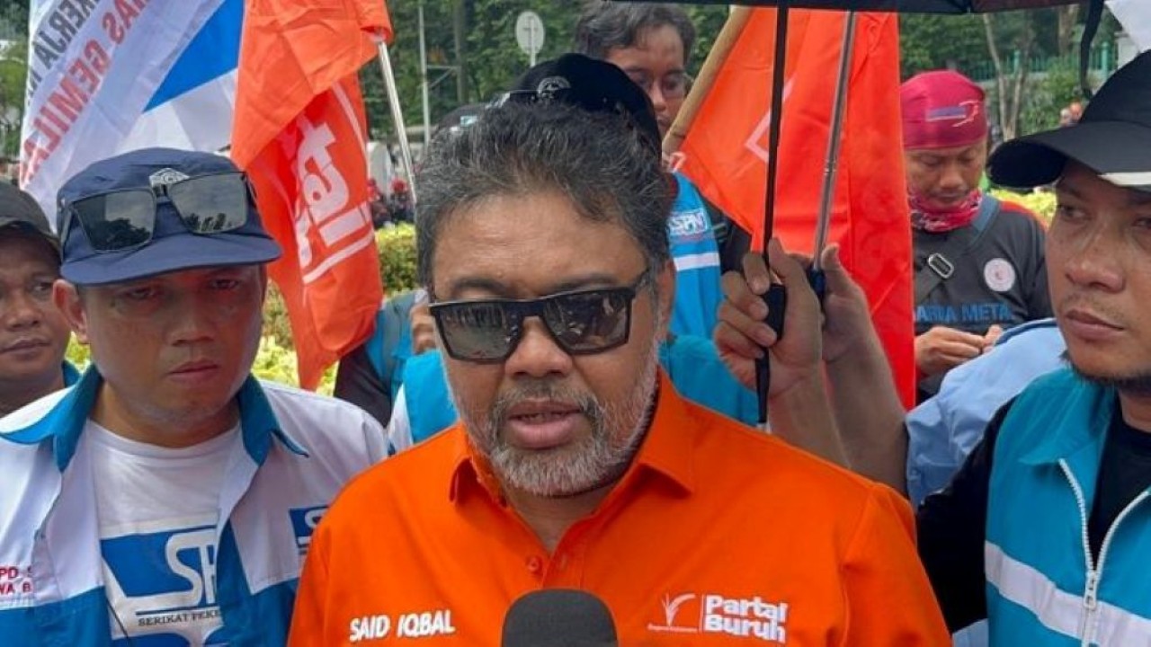 Presiden Konfederasi Serikat Pekerja Indonesia (KSPI) Said Iqbal. (Foto: Ntvnews.id/Adiansyah)
