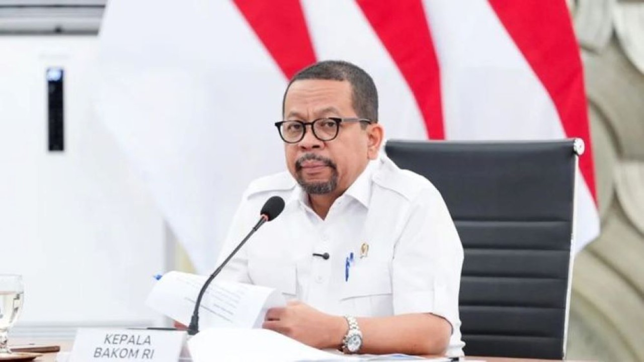 Kepala Badan Komunikasi (Ka Bakom) Pemerintah RI Muhammad Qodari memberikan informasi terbaru mengenai program-program strategis pemerintah dalam tayangan video yang diakses dari Badan Komunikasi Pemerintah RI di Jakarta, Selasa, 21 Juli 2026 (Antara)