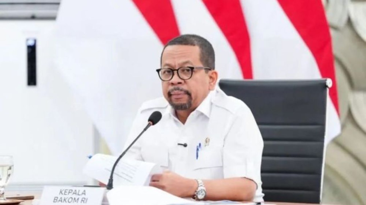 Kepala Badan Komunikasi Pemerintah (Bakom) RI Muhammad Qodari dalam Konferensi Pers di Kantor Bakom RI, di Jakarta (Antara)