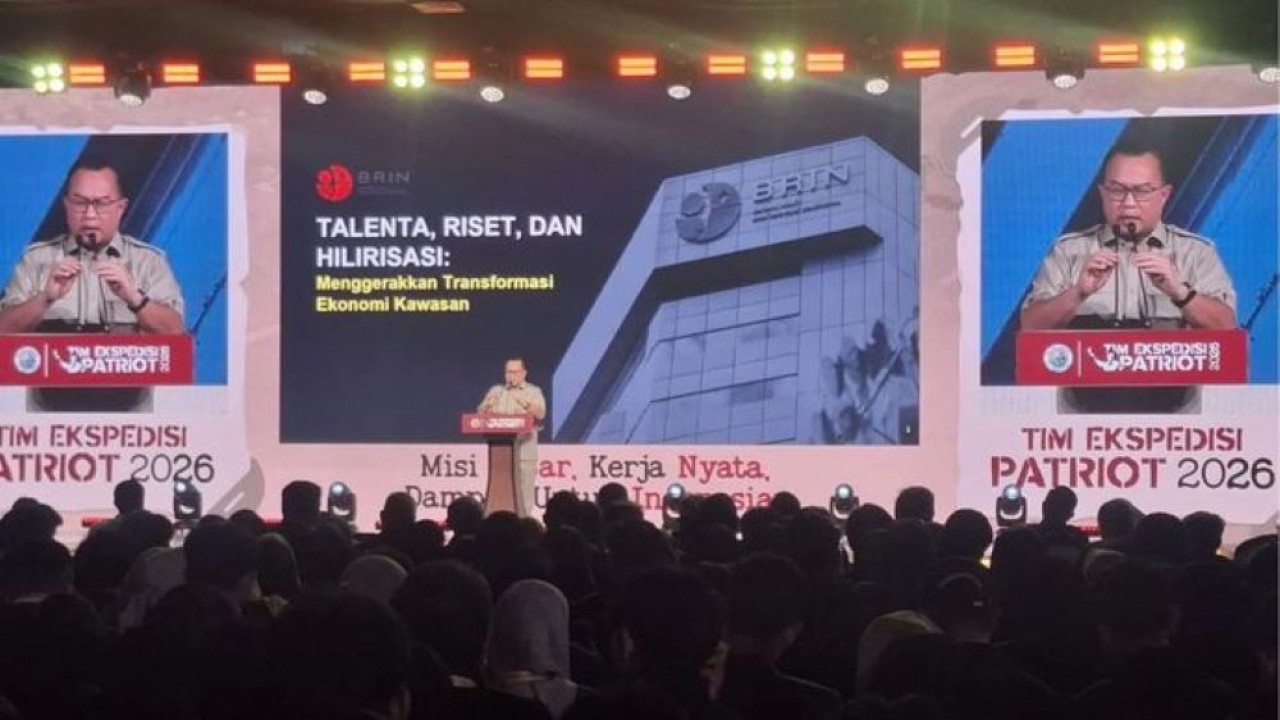 Kepala Badan Riset dan Inovasi Nasional (BRIN) Arif Satria menyampaikan materi bertajuk (antara)