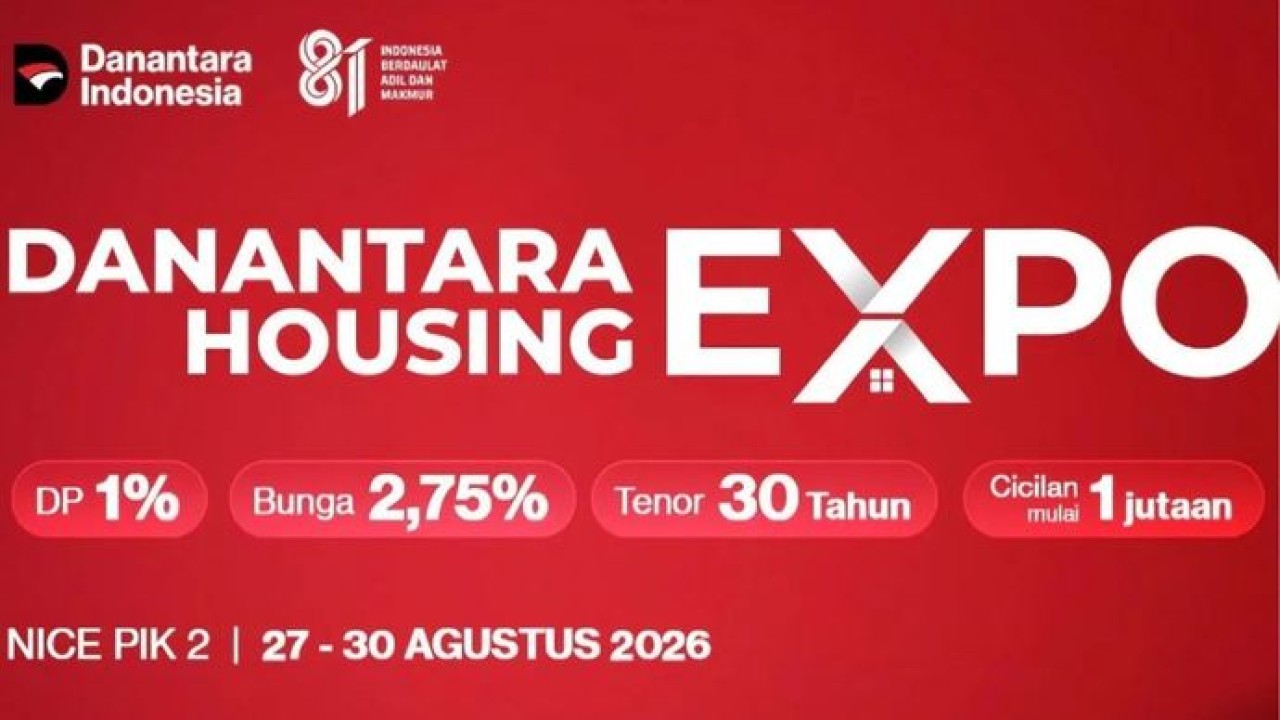 Danantara Indonesia menggelar Danantara Housing Expo 2026 pada 27-30 Agustus 2026 di Nusantara International Convention Exhibition (NICE), Pantai Indah Kapuk (PIK), DKI Jakarta. (Antara)