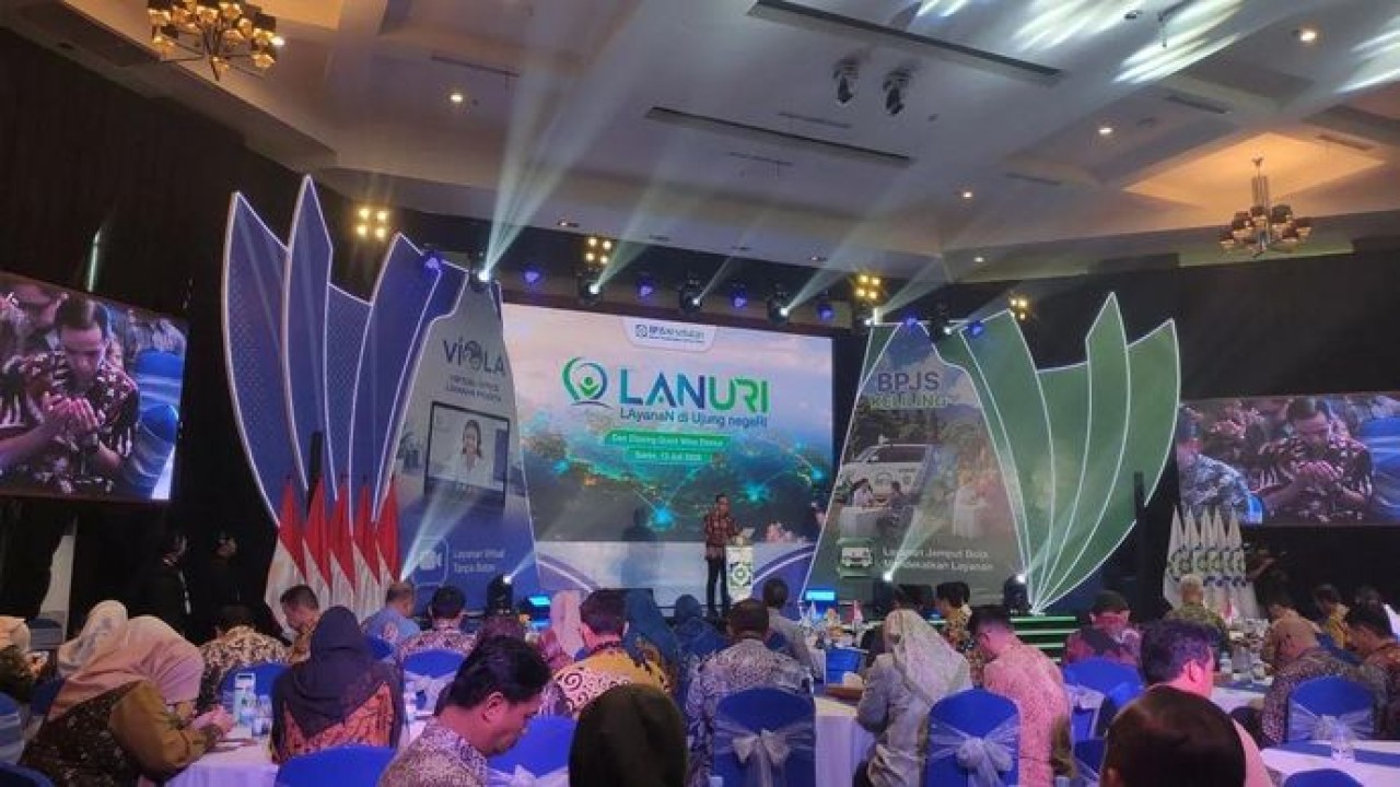 Peluncuran program Layanan Ujung Negeri (LANURI) yang diselenggarakan secara serentak 558 titik kabupaten/kota seluruh Indonesia oleh BPJS Kesehatan di Jakarta, Senin, 13 Juni 2026 (Antara)