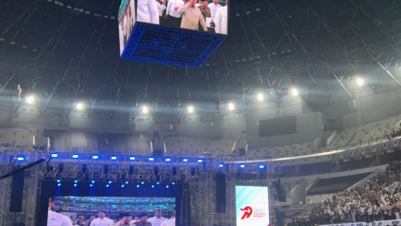 Presiden Prabowo Subianto menghadiri puncak peringatan Hari Koperasi Nasional (Harkopnas) ke-79 yang berlangsung di Indonesia Arena, Kompleks Gelora Bung Karno (GBK), Jakarta, pada 12 Juli 2026 (NTVnews)