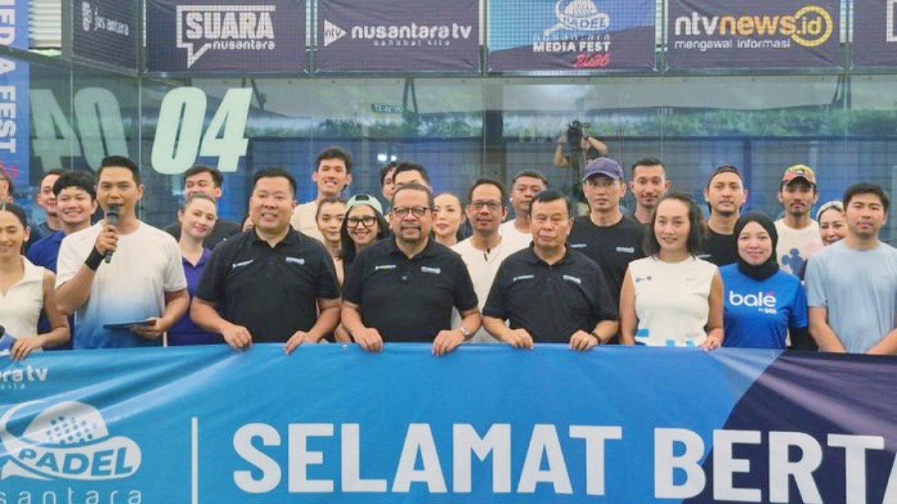 Nusantara TV (NTV) kembali menggelar ajang olahraga bagi insan media melalui Nusantara Media Fest 2026 Padel Series. (Ntvnews.id-Muslimin Trisyuliono)