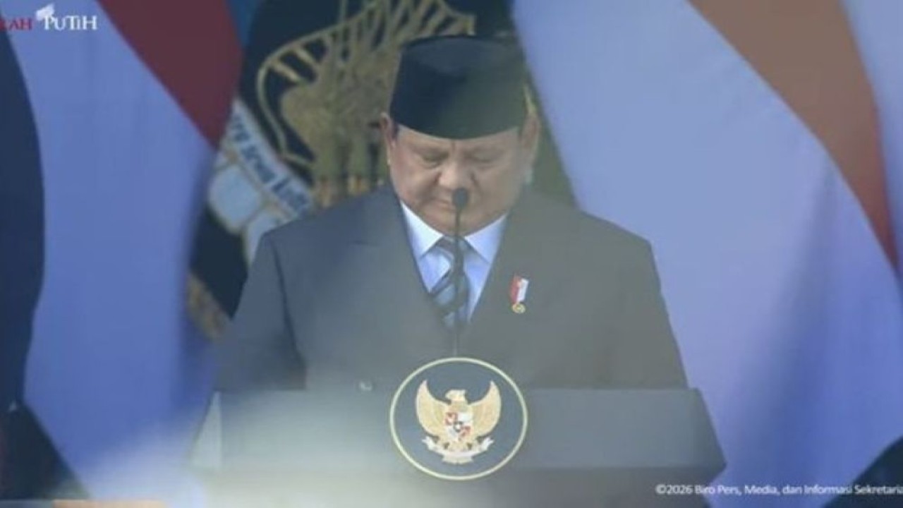 Presiden Prabowo Subianto di HUT ke-80 Bhayangkara. (Foto: YouTube Sekretariat Presiden)