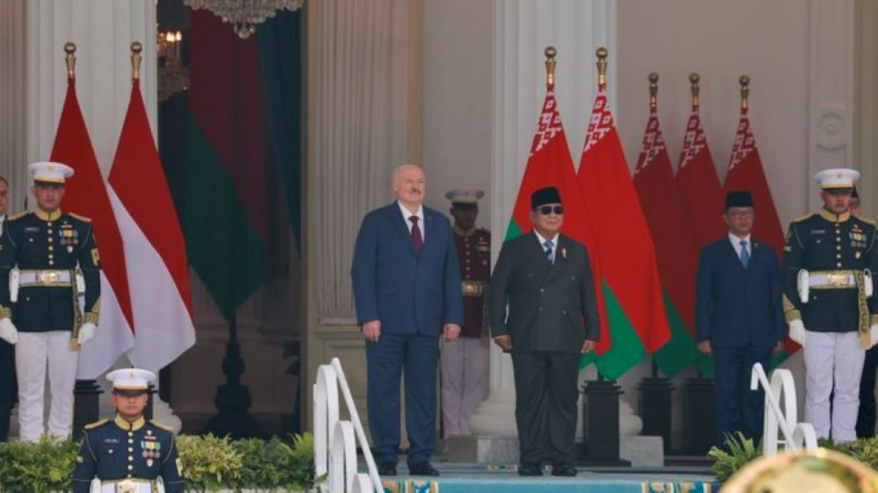 Presiden Prabowo Subianto dan Presiden Belarus Alexander Lukashenko di Istana Merdeka, Jakarta, Kamis, 2 Juli 2026. (Foto: Istimewa)