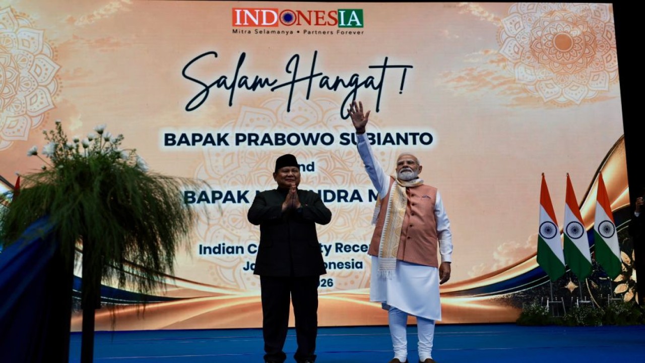 Presiden Prabowo Subianto di acara makan malam bersama Perdana Menteri (PM) India Narendra Modi, di Jakarta, Selasa (7/7/2026). (Foto: Dok/Istimewa/Bakom RI)