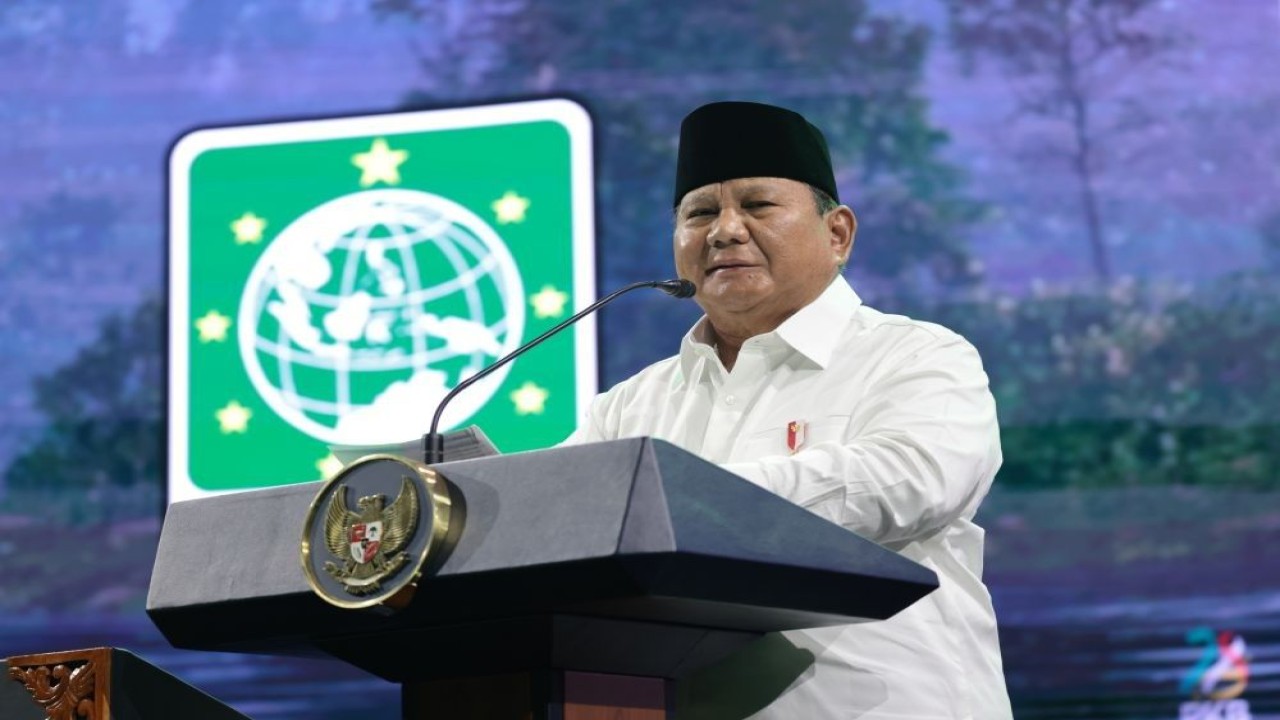 Presiden Prabowo Subianto menghadiri Hari Lahir (Harlah) ke-28 PKB di Jakarta Convention Center (JCC), Senayan, Jakarta, Kamis, 23 Juli 2026 malam. (Foto: NTVnews)