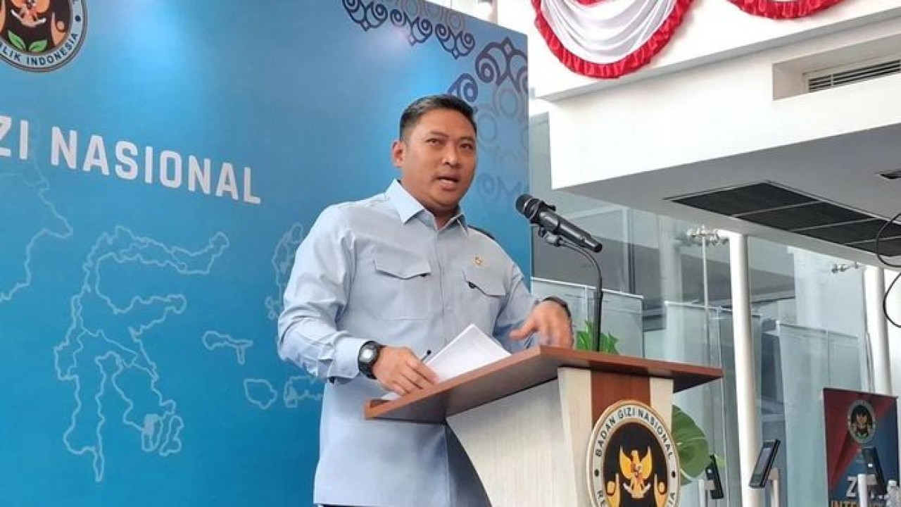 Kepala BGN Sudaryono dalam konferensi pers di Kantor BGN, Jakarta Pusat (Antara)