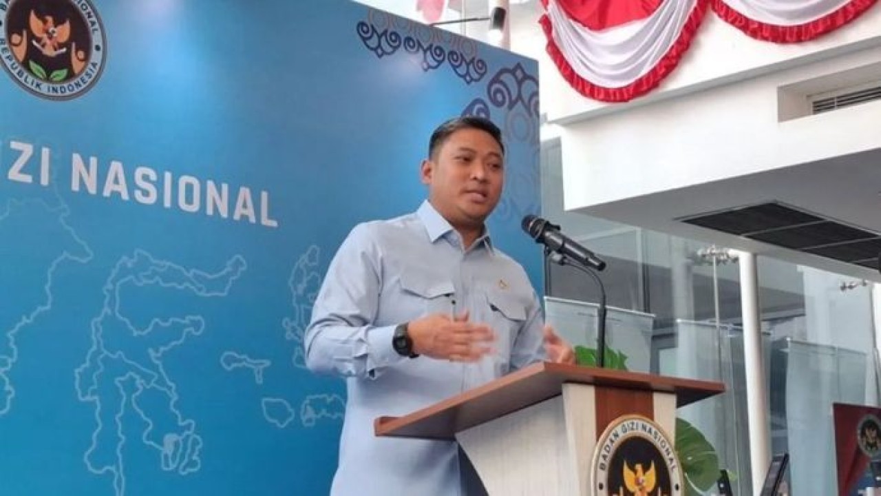 Kepala BGN Sudaryono dalam konferensi pers di Jakarta, Jumat, 7 Agustus 2026. (Antara)