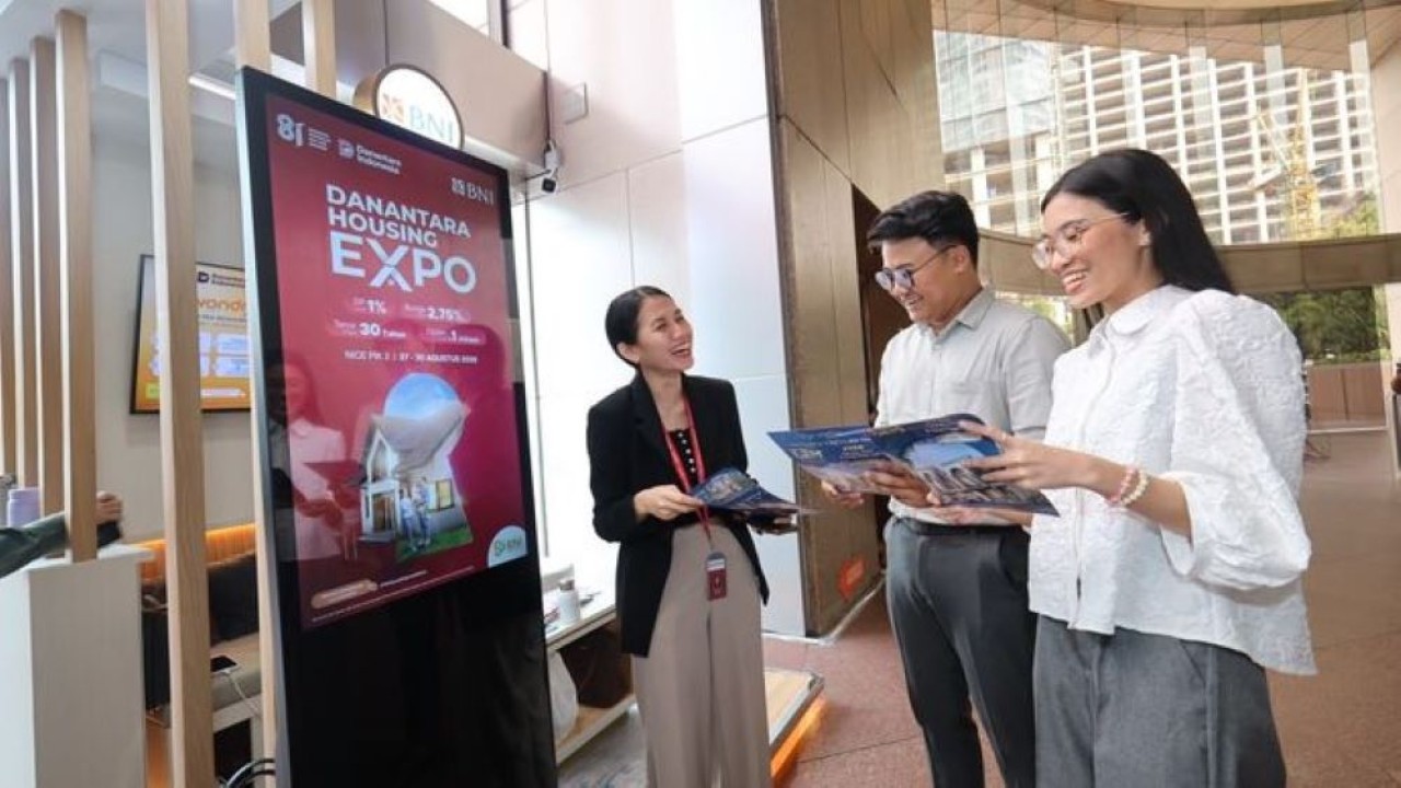 Sosialisasi partisipasi BNI dalam Danantara Housing Expo 2026 di Jakarta, Rabu (5/8/2026). (Antara)