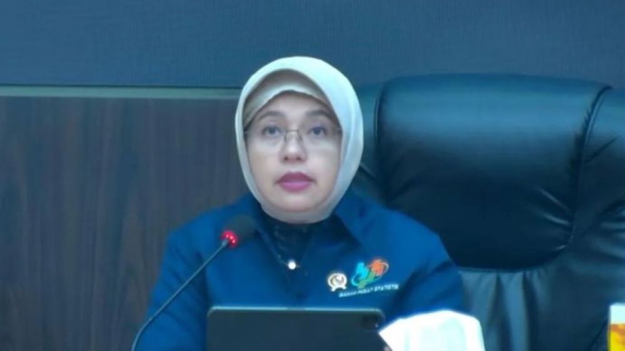 Tangkapan layar - Kepala Badan Pusat Statistik (BPS) Amalia Adininggar Widyasanti memberikan pemaparan terkait Indeks Perkembangan Harga (IPH) di Jakarta, Senin (10/8/2026) (Antara)