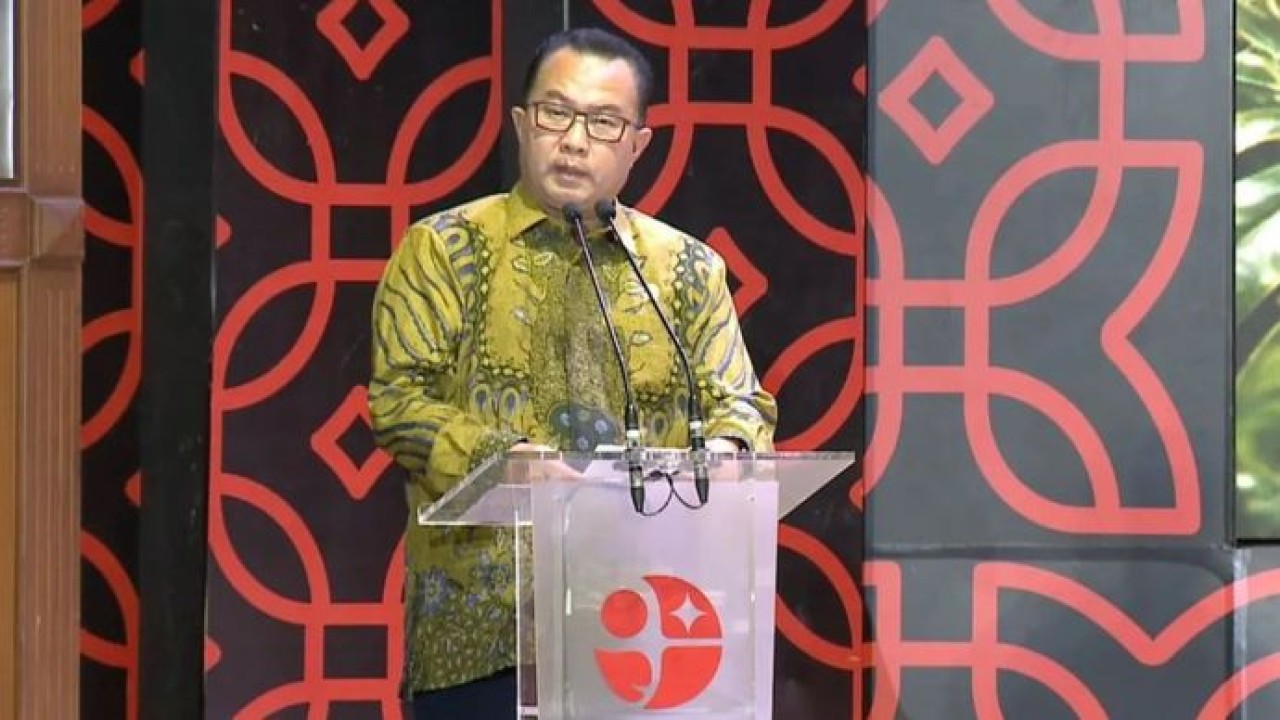 Tangkapan layar - Kepala Badan Riset dan Inovasi Nasional (BRIN) Arif Satria dalam kegiatan Penganugerahan Sarwono Award dan Sarwono Memorial Lecture 2026 di Jakarta, Senin (24/8/2026). (Antara)