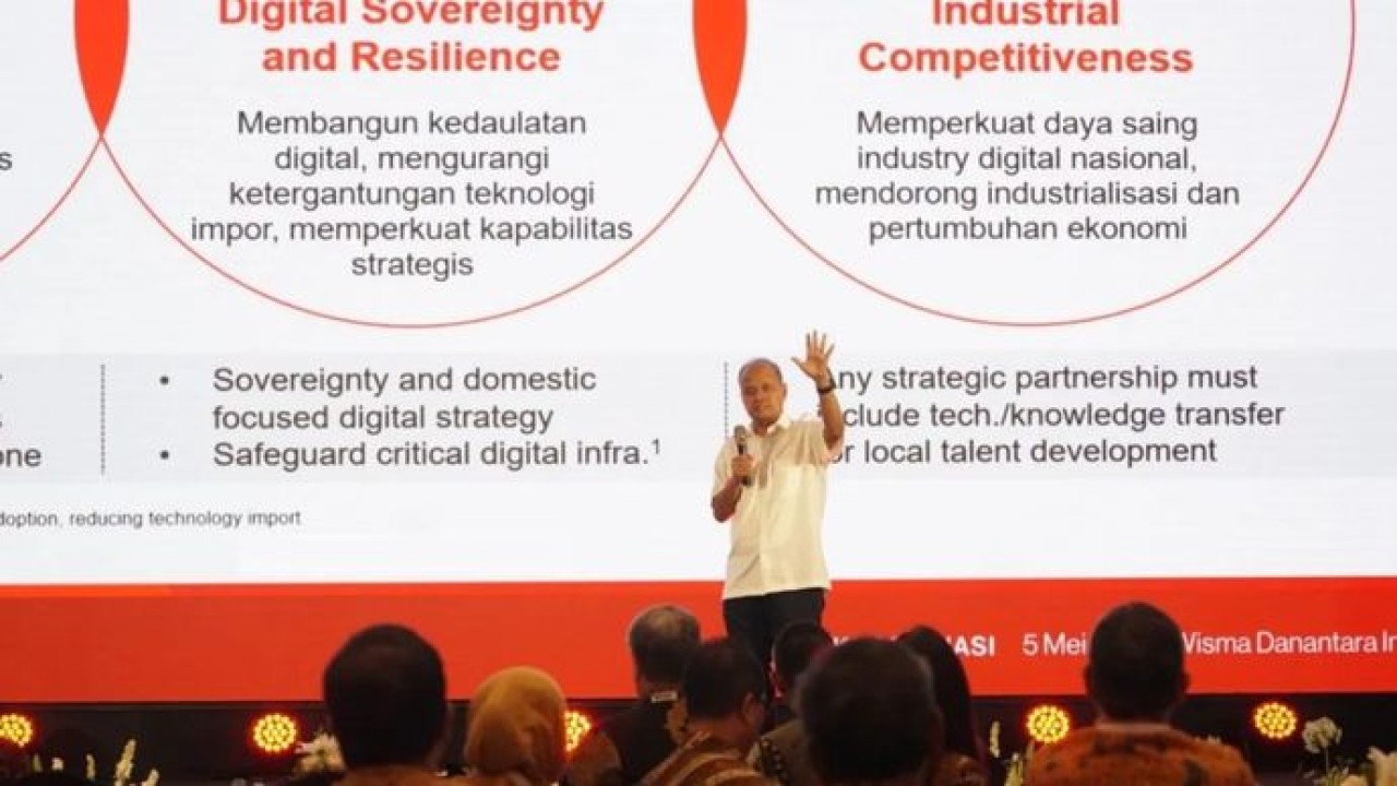 Arsip - Chief Technology Officer (CTO) Danantara Sigit Puji Santosa memimpin Rapat Koordinasi Transformasi Digital BUMN yang dihadiri oleh sekitar 60 perusahaan holding utama BUMN di Jakarta, Kamis (7/5/2026 (Antara)