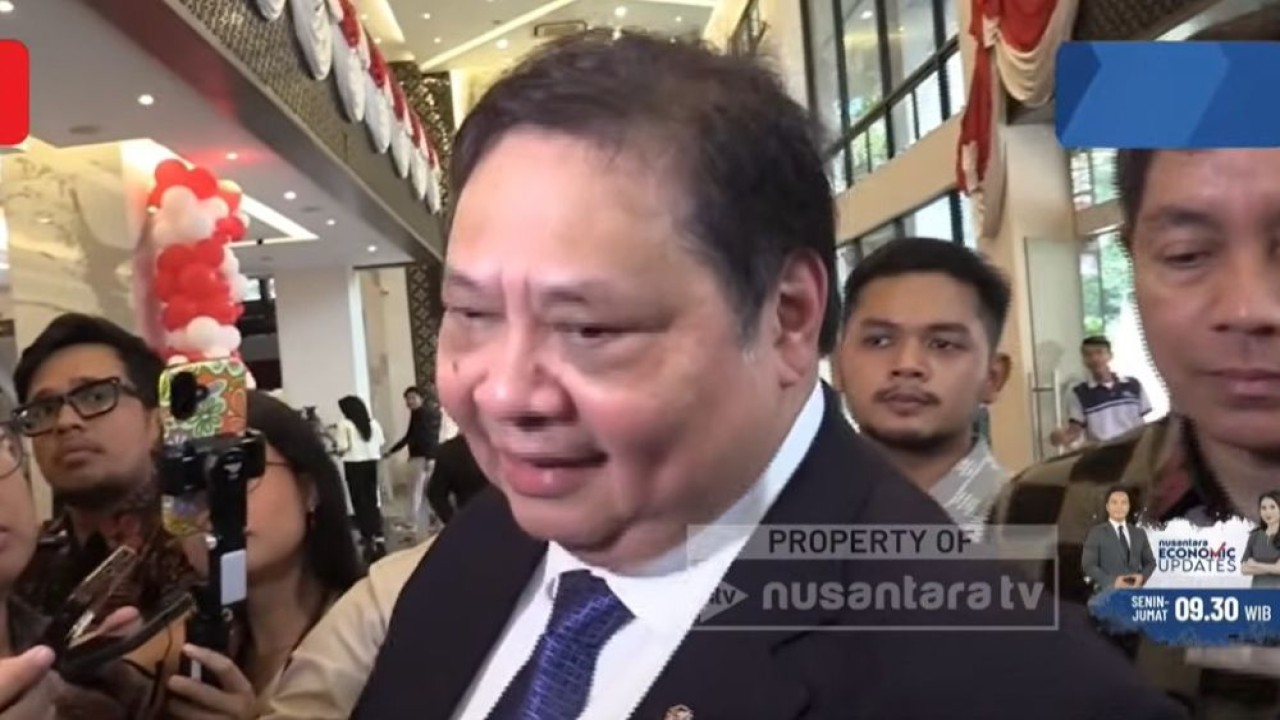Menteri Koordinator Bidang Perekonomian (Menko Perekonomian) Airlangga Hartarto. (Foto: Tangkapan layar)