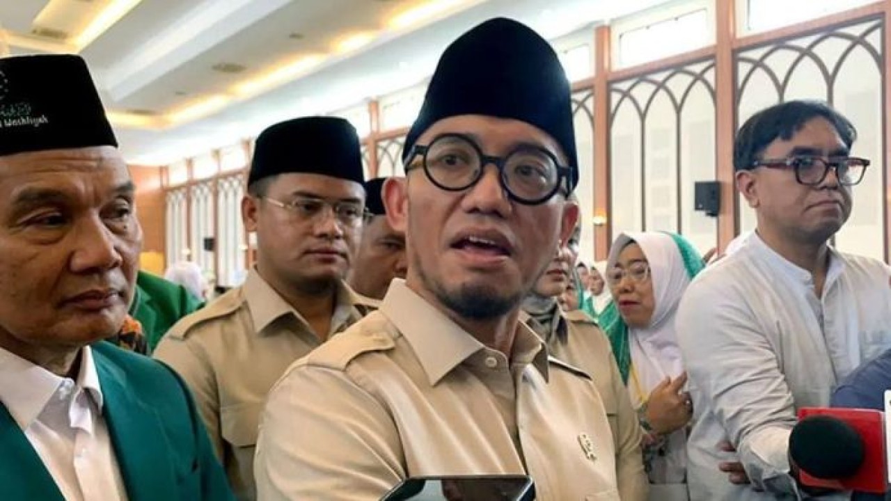 Wakil Menteri Haji dan Umrah RI Dahnil Anzar Simanjuntak di Asrama Haji Pondok Gede, Jakarta, Rabu, 8 Juli 2026 (Antara)