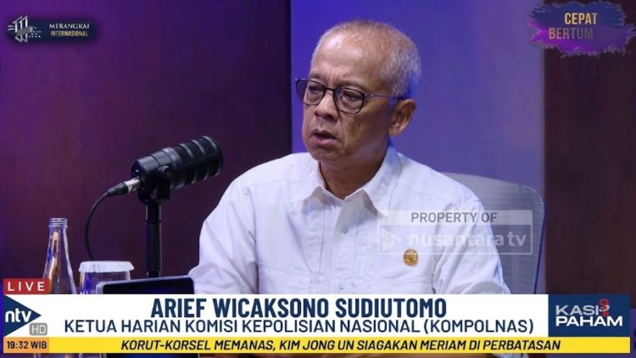 Ketua Harian Kompolnas Arief Wicaksono Sudiutomo dalam program KASIPAHAM di Nusantara TV