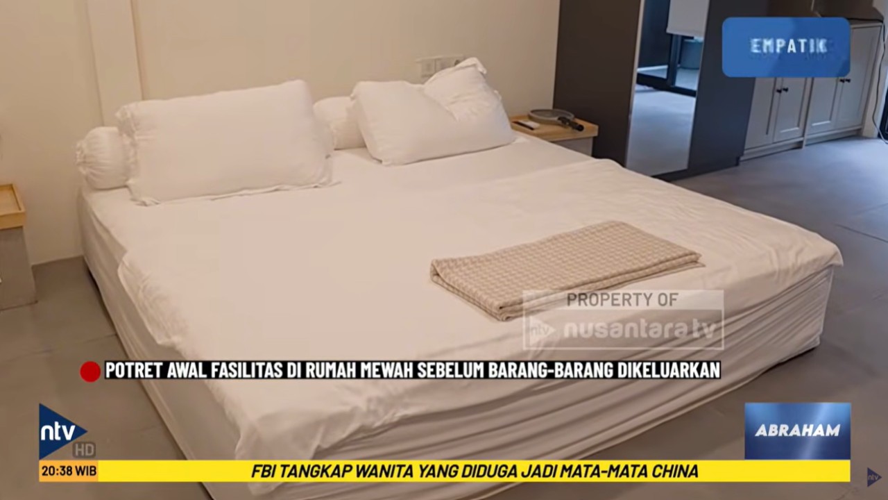 Potret fasilitas di rumah mewah Lapas Kelas 2A Cibinong sebagaimana tayangan program Abraham di Nusantara TV