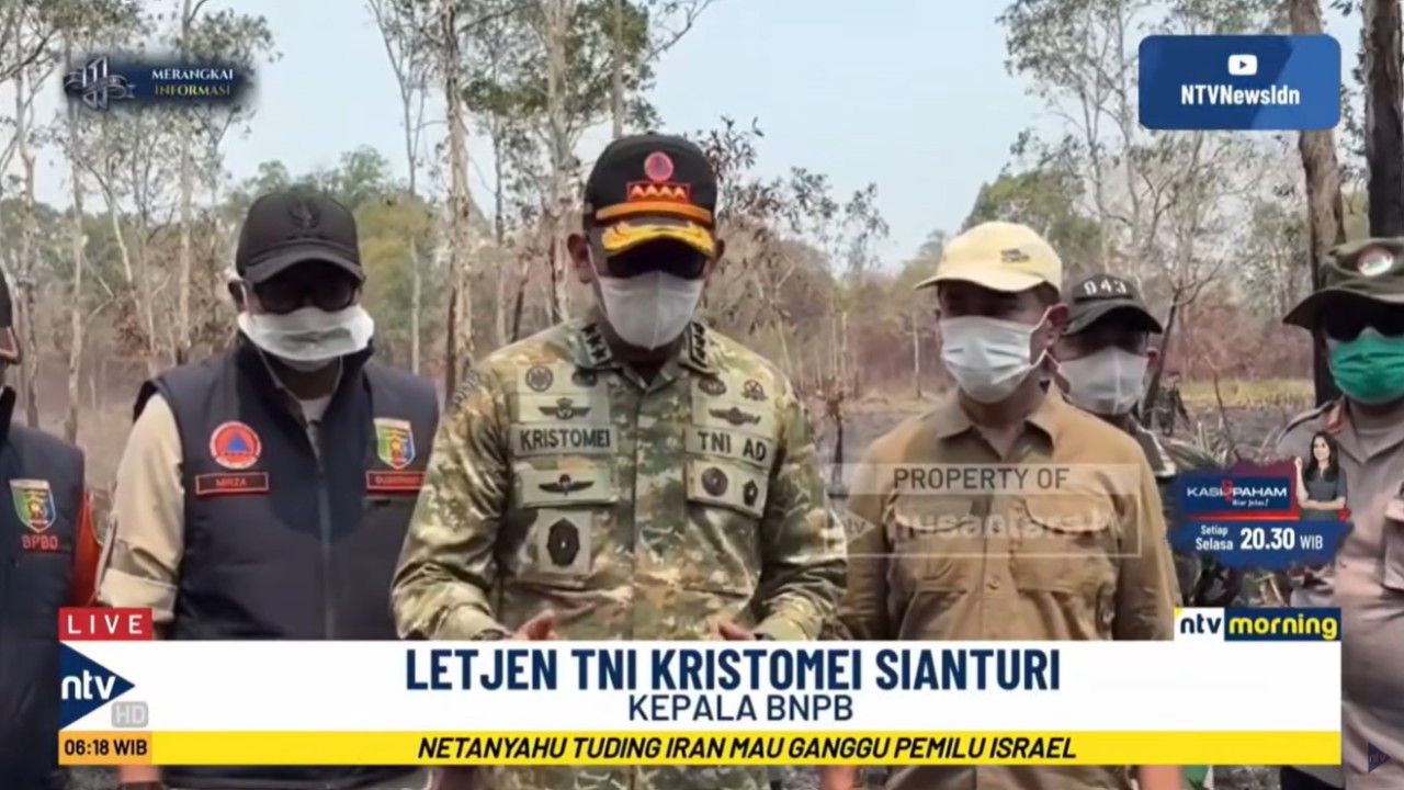 Kepala BNPB Kristomei Sianturi tanggapi progress pemadaman kebakaran di Taman Nasional Wah Kambas, Lampung