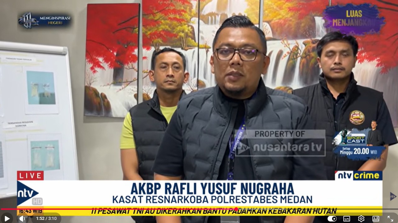 Kasatres Narkoba Polrestabes Medan AKBP Rafli Yusuf Nugraha