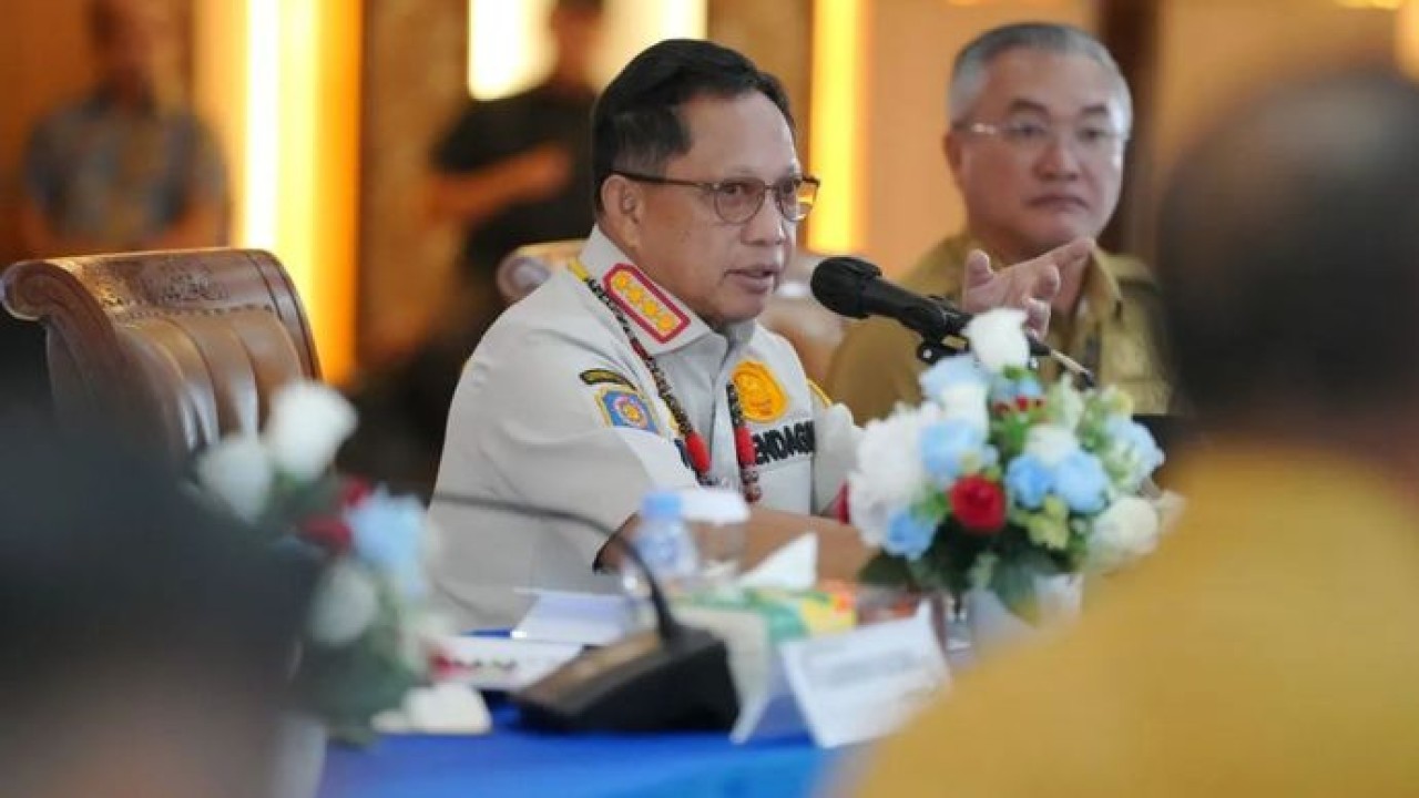 Menteri Dalam Negeri (Mendagri) Muhammad Tito Karnavian selaku Kepala Badan Nasional Pengelola Perbatasan (BNPP). (Antara)